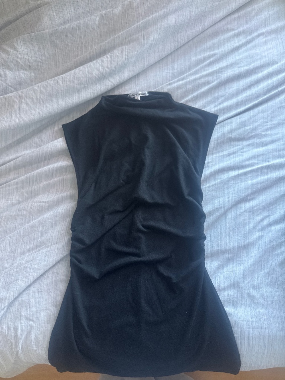 Reformation black mini dress